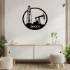 Custom Name Oil Rig Oil Field Metal Wall Art With Led Light, Offshore Custom Sign