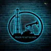 Custom Name Oil Rig Oil Field Metal Wall Art With Led Light, Offshore Custom Sign