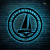 Sail Boat Personalized Metal Sign With Led Lights, Cut Metal Sign With Led Lights, Metal Wall Art, Metal House Sign