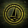 Sail Boat Personalized Metal Sign With Led Lights, Cut Metal Sign With Led Lights, Metal Wall Art, Metal House Sign