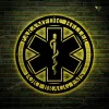 Star Of Life Paramedic Emt Metal Sign With Led Lights, Metal Wall Art, Metal House Sign