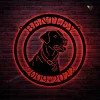 Labrador Retriever Dog Metal Sign With Led Lights, Cut Metal Sign With Led Lights, Metal Wall Art, Metal House Sign