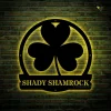 Shamrock Monogram, Cut Metal Sign With Led Lights, Metal Wall Art, Metal House Sign