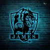 Custom Dragon Metal Sign With Led Lights, Dragon Wall Decor, Dragon Nursery Decor, Boys Room, Dragon Metal Sign, Personalized Dragon Name Sign