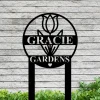 Personalized Garden Sign With Stake With Led Lights, Metal Sign For Garden, Flower Garden Sign, Custom Garden Sign On Stake, Outdoor Metal Garden Sign