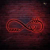 Personalized Engagement Gifts, Newly Wed Gifts, Newlywed Sign, Personalized Metal Wall Art, Metal Sign With Led Lightss, Infinity Sign