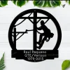 Personalized Lineman Last Name Metal Sign, Lineman Gift, Lineman Sign, Personalized Lineman, Christmas Gift, Custom Metal Sign, Door Hanger