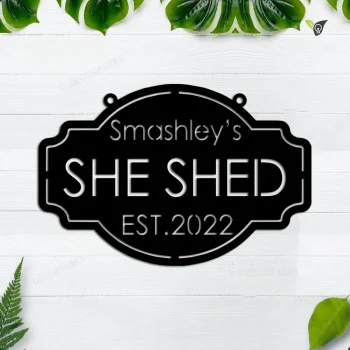 Personalized She Shed Est Sign, Custom She Shed Gift Idea, She Shed Wall Decor, Gift For Wife, Craft Room Decor