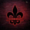 Fleur De Lis Customized Metal Art With Led Lights, Wall Mount Personalized Fleur De Lis, Personalized Fleur De Lis, Last Name Fleur De Lis