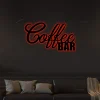 Coffee Bar Metal Wall Art With Led Lights, Coffee Wall Decor, Metal Wall Decor, Home Decor, Coffee Bar Home Decor, Metal Wall Art Words, Wall Art