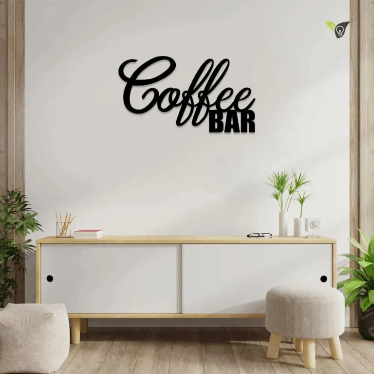 Coffee Bar Metal Wall Art With Led Light, Coffee Wall Decor, Metal Wall Decor, Home Decor, Coffee Bar Home Decor