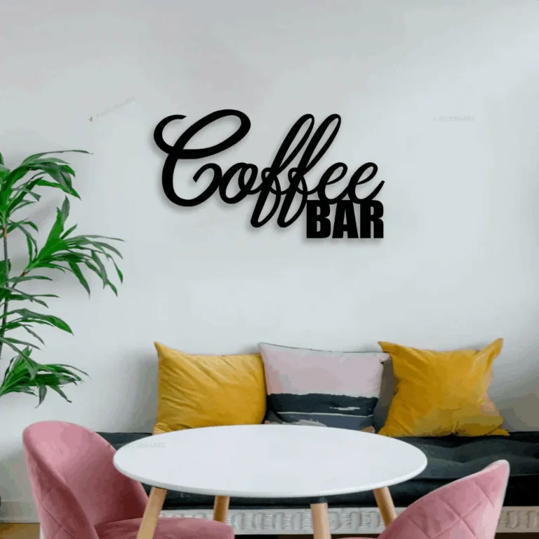 Coffee Bar Metal Wall Art With Led Lights, Coffee Wall Decor, Metal Wall Decor, Home Decor, Coffee Bar Home Decor, Metal Wall Art Words, Wall Art