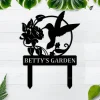 Personalized Garden Stake Metal Sign, Garden Stake Metal Sign, Personalized Garden Sign, Custom Garden Sign, Garden Name Metal Sign
