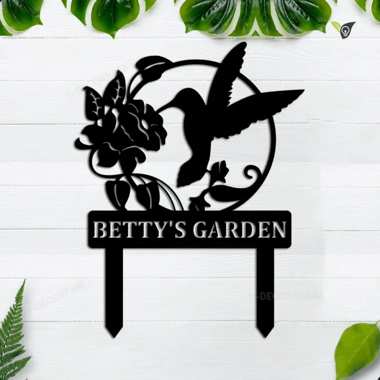 Personalized Garden Stake Metal Sign, Garden Stake Metal Sign, Personalized Garden Sign, Custom Garden Sign, Garden Name Metal Sign