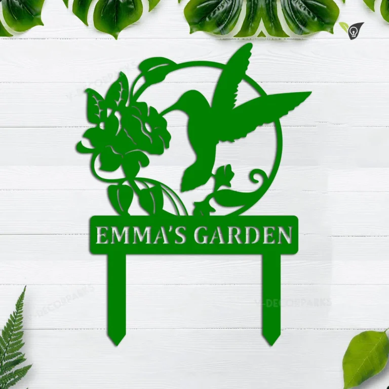 Personalized Garden Stake Metal Sign, Garden Stake Metal Sign, Personalized Garden Sign, Custom Garden Sign, Garden Name Metal Sign