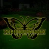 Personalized Garden Metal Art With Led Lights, Outdoor Metal Art, Butterfly Metal Art, Garden Sign, Outdoor Home Decor, Custom Butterfly Garden Sign