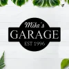 Personalized Metal Garage Sign, Garage Wall Decor, Metal Wall Decor, Garage Decor, Personalized Home Decor, Metal Wall Art