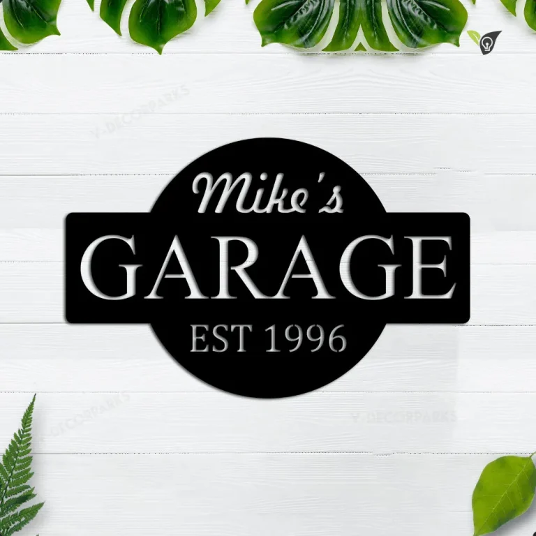 Personalized Metal Garage Sign, Garage Wall Decor, Metal Wall Decor, Garage Decor, Personalized Home Decor, Metal Wall Art