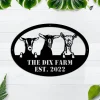 Goat Farm Metal Sign, Metal Farm Sign, Farmhouse Decor, Family Name Custom Sign, Metal Garden Sign, Farmer Gift, Farm Metal Art