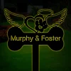 Pet Memorial Metal Garden Stake With Led Lights, Dog Cat Memorial Yard Sign, Pet Loss Gift, Dog Memorial Marker, Pet Memorial Yard Art Marker