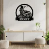 Personalized Train Metal Sign With Led Lights, Railroad Signs, Train Decor, Train Metal Wall, Steam Train Decor Metal Sign