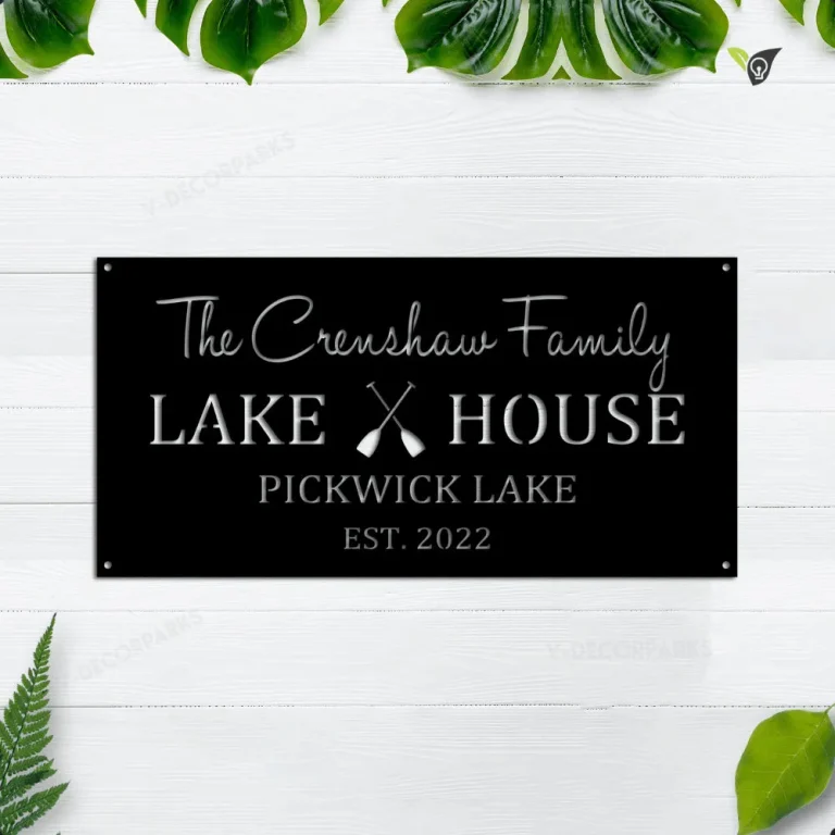 Personalized Name Lake House Metal Signs, Family Name Lake House Est Date Metal Sign, Lake House Decor, Lake House Sign