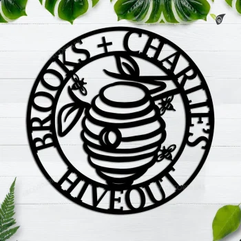 Personalized Metal Beehive Sign, Metal Bee Sign, Beekeeper Business, Metal Garden Sign, Farmer Apiarist, Garden Sign