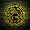 Personalized Metal Beehive Led Light Sign, Metal Bee Sign, Beekeeper Business, Metal Garden Sign, Farmer Apiarist, Garden Sign