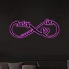 Personalized Name Infinity Heart Valentines Day Metal Sign With Led Lights, Couple Gift, Custom Home Decor Gift For Him, Her, Engaged Gifts