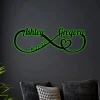 Personalized Infinity Heart Metal Sign With Led Lights, Infinity Sign, Custom Family Sign, Metal Infinity Symbol, Wedding Gifts