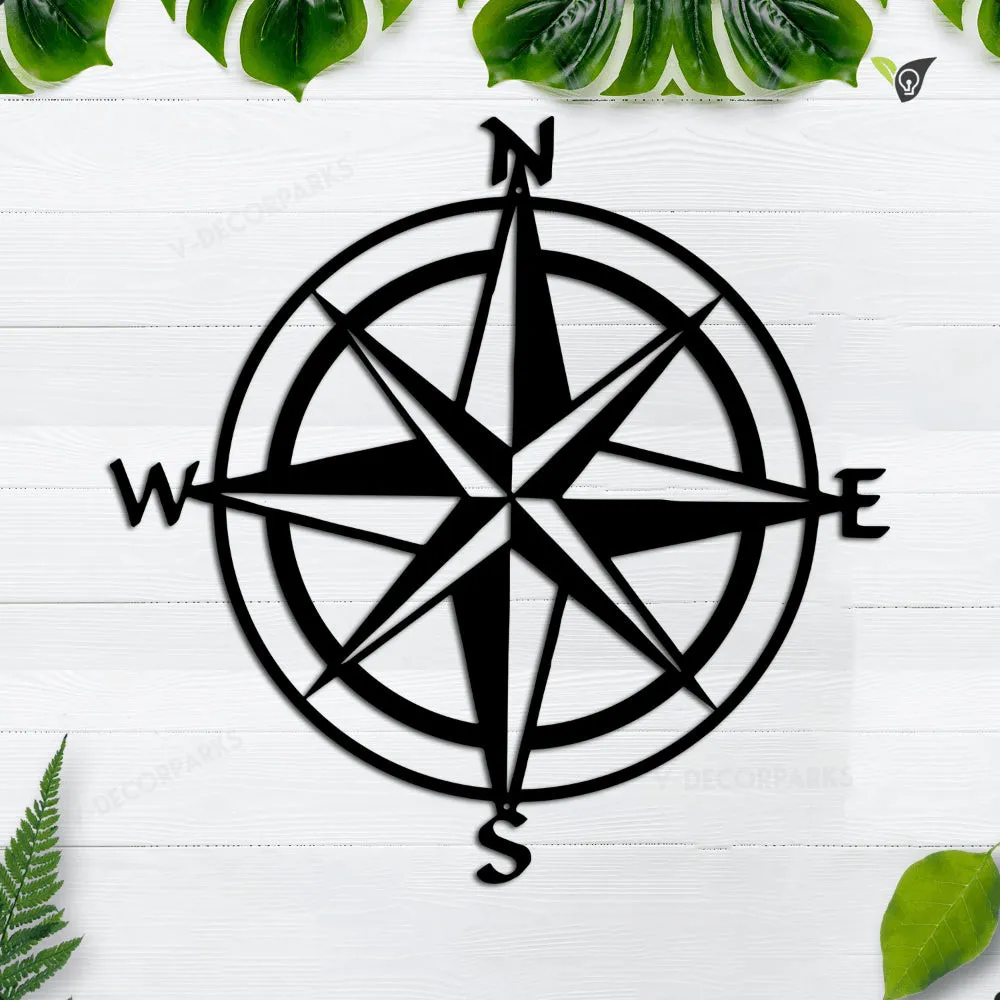 GCMSPDZ01759-toa-do-40inch.webp Nautical Compass Metal Sign, Metal Wall, House Decor, Sign For House, Art Compass Sign