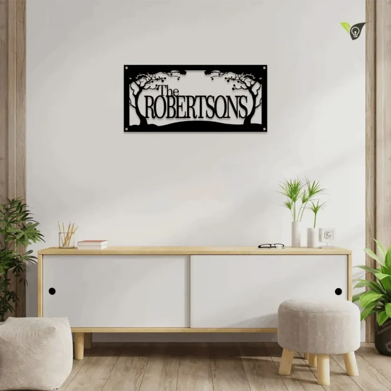 Family Name Metal Sign With Led Lights, Custom Family Name, Name Sign ...