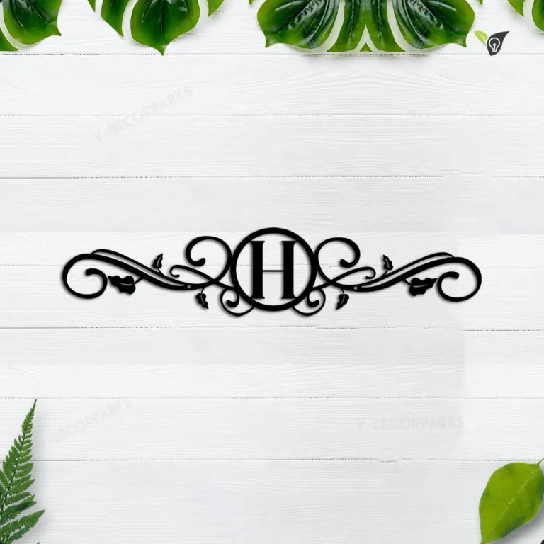 Personalized Monogram Metal Sign, Custom Sign, Monogrammed Sign, Wedding Gift, Custom Monogram, Personalized Metal Initial Name Wall Art