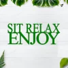 Sit Relax Enjoy Metal Wall Art, Metal Sign, Wall Decor, Outdoor Sign, Garden Sign, Patio Decor, Lake House Sign, Sign