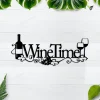 Wine Time Metal Sign, Wine Decor, Metal Wall Art, Kitchen Decor, Dining Decor, Wine Lover, Metal Wall Decor, Wall Hanging, Sign