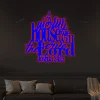 Joshua 24:15 Metal Verse Sign Verse Scripture Decor As For Me And My House With Led Lights, Cut Metal Sign, Wall Metal Art