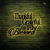 Thankful Grateful Blessed Metal Sign With Led Lights Home Decor, Cut Metal Sign With Led Lights, Wall Metal Art