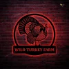 Personalized Turkey Bird Monogram Metal Sign With Led Lights Art , Custom Turkey Bird Metal Sign With Led Lights, Animal Lover Sign