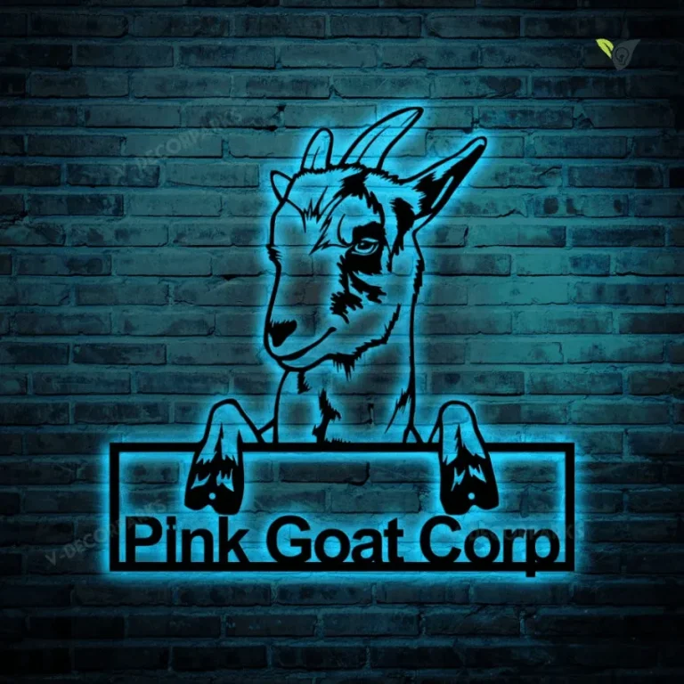 Goats 3d Sign Personalized Goat Farm Monogram Metal Sign With Led Lights Art , Custom ...