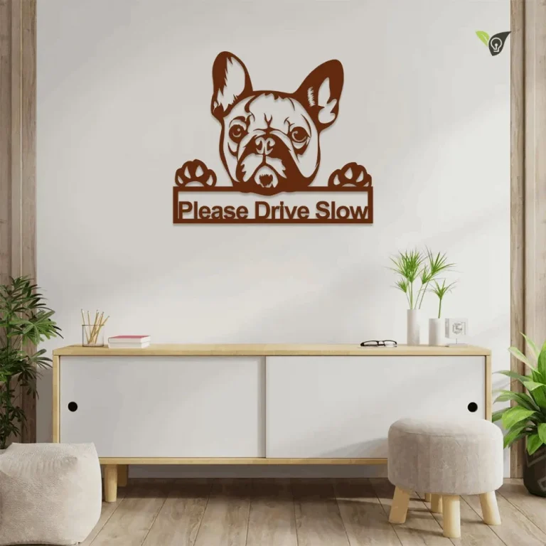 Personalized French Bulldog Metal Sign With Led Lights Art, Custom French Bulldog Metal Wall Art, French Bulldog Dog Gifts