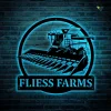 Personalized Harvester Farm Tractor Metal Sign With Led Lights Art, Custom Harvester Farm Tractor Monogram Metal Art Decor Decoration