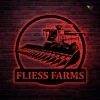 Personalized Harvester Farm Tractor Metal Sign With Led Lights Art, Custom Harvester Farm Tractor Monogram Metal Art Decor Decoration