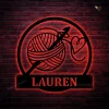 Personalized Crochet Metal Sign With Led Lights Art, Custom Crochet Monogram Metal Sign With Led Lights, Hobbie Gift, Crochet Gift