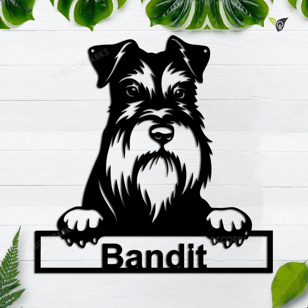 GCMSPDZ03142-24ch_dog.webp Personalized Miniature Schnauzer Dog Metal Sign Art, Custom Miniature Schnauzer Metal Sign, Animal Funny, Father's Day Gift, Pets Gift