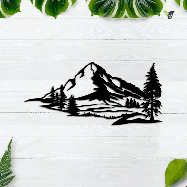 Mountain Wall Art, Metal Mountain Sign, Mountain Art, Mountain Range, Metal Outdoor Signs, Outdoor Wall Decor, Outdoor Wall Art Scandi Decor