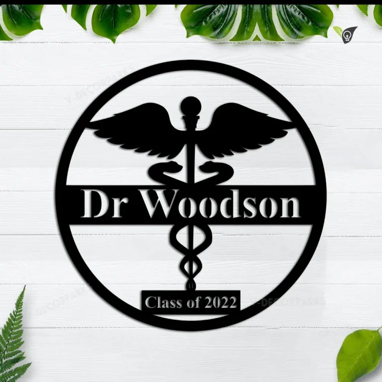 Doctor Prom Sign Personalized Metal Doctor Sign, Metal Health Care Sign, Custom Metal ...