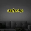 Welcome Metal Word Art With Led Lights, Kembara Script Word Art, Indoor Outdoor Welcome Metal Sign, Metal Wall Art, Farmhouse Decor, Welcome Word Art