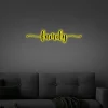 Family Metal Word Art With Led Lights, Honey Script Word Art, Indoor Outdoor Family Metal Sign, Family Metal Wall Art, Farmhouse Decor