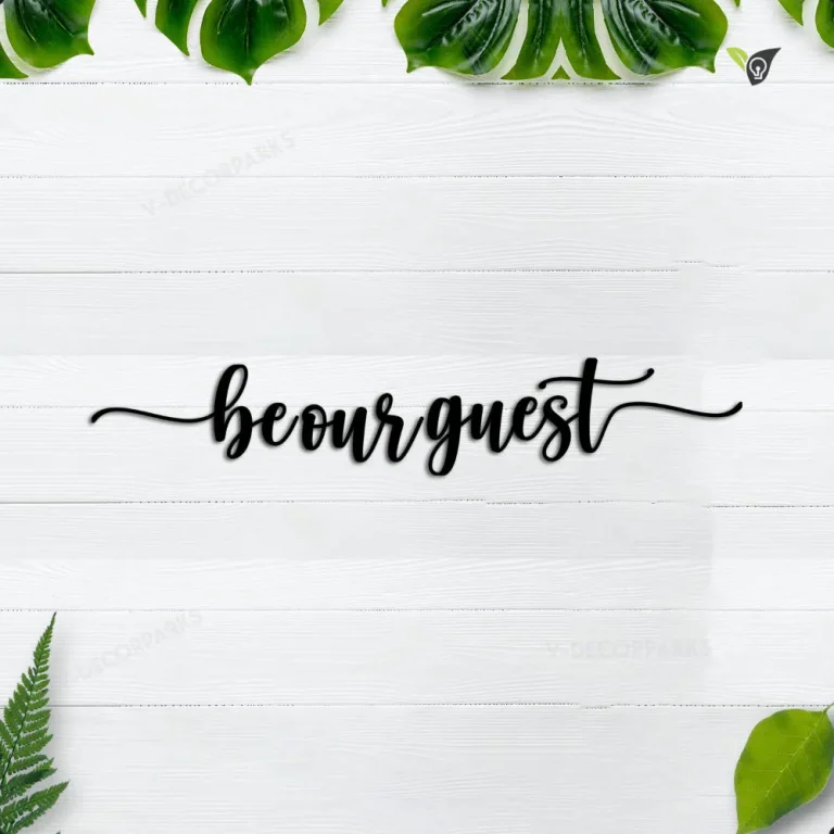 Be Our Guest Metal Word Art, Honey Script Word Art, Indoor Outdoor Be Our Guest Metal Sign, Be Our Guest Metal Wall Art, Farmhouse Decor