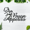 Buon Appetito Metal Sign, Kitchen Wall Decor, Mothers Day Gift, Dining Room Wall Art, Farmhouse Decor, Rustic Metal Word, Housewarming Gift